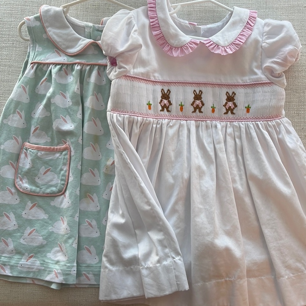 Stitchy Fish bunny dresses